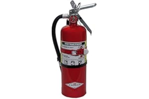 Amerex B500T ABC Dry Chemical Fire Extinguisher with Aluminum Valve and Vehicle Bracket, 5 lb.