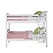 White Standard Twin Design Wood Bunk Bed