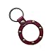 Recovery Medallion Holder, Round Leather Key Fob (Red)