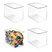 mDesign Set of 4 Storage Boxes with Lid – BPA-Free Plastic Storage Boxes – Boxes for Teddies, Stationery and Toy Storage – Clear