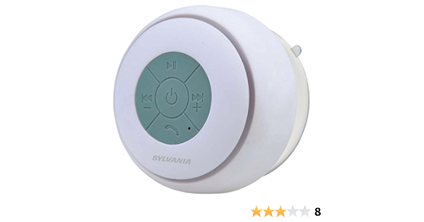 sylvania bluetooth suction cup shower speaker
