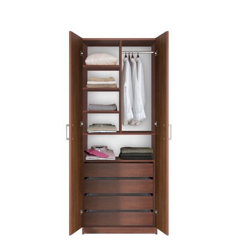 Amazon Com Bella Wardrobe Closet 4 Interior Drawers Double