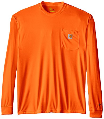 Carhartt Men's Big & Tall High Visibility Force Color Enhanced Long Sleeve Tee,Brite Orange,XX-Large Tall