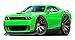 Dodge Challenger Hellcat Muscle Car No Parking Sign