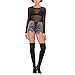 May&Maya Women's Long Sleeve Pure Mesh Blouse