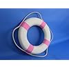 Decorative-White-Lifering-with-Pink-Bands-15-Life-Ring-Decor-Beach-Decor