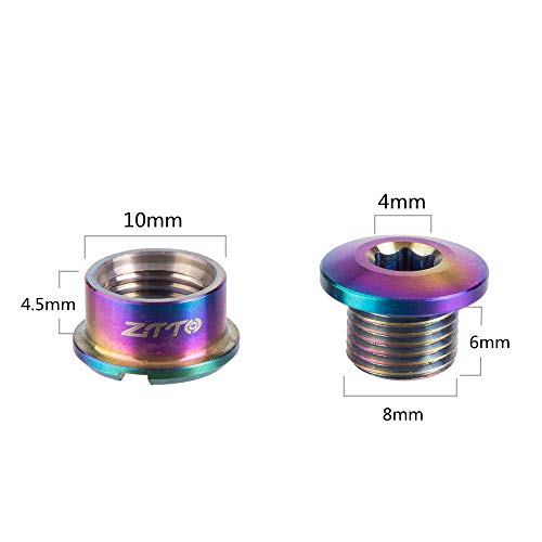 5PCS/Set Titanium Chainring Bolt Bicycle Chainwheel Screws Road Bike MTB Bicycle Disc Screws 5PCS for Crankset Bicycle Parts