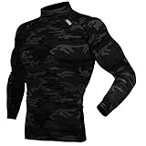 DRSKIN Men's Thermal Wintergear Fleece ColdGear Compression Baselayer Long Sleeve Under Top T Shirts