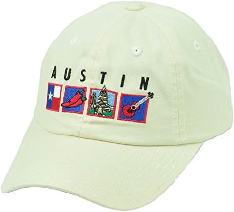 Austin Texas Big State USA Beige Relaxed Hat Cap Sun Buckle City Land Cowboys