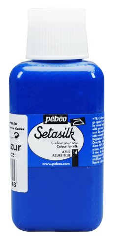 Pebeo Setasilk Silk Painting 250-Milliliter Bottle, Azure Blue