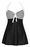 Danify Vintage Sailor Pin Up Swimsuit One Piece Skirtini Cover Up Swimdress