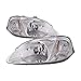 HEADLIGHTSDEPOT Chrome Housing Halogen Headlights Compatible With Honda Civic 1999-2000 Includes Left Driver and Right Passenger Side Headlamps