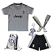 GamesDur 2018/2019 Cristiano Ronaldo #7 Away Football Soccer Kids Jersey & Short & Sock & Soccer Bag Youth Sizes (Away (New Juve), 11-12 Years)