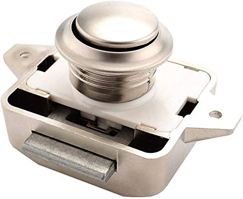 POFET Push Button Latch Knob Housing Lock Cupboard Door Drawer Lock Tool TP005-PN