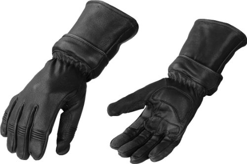 Milwaukee Leather Men's Zip Off Gauntlet Gloves (Black, XX-Large)