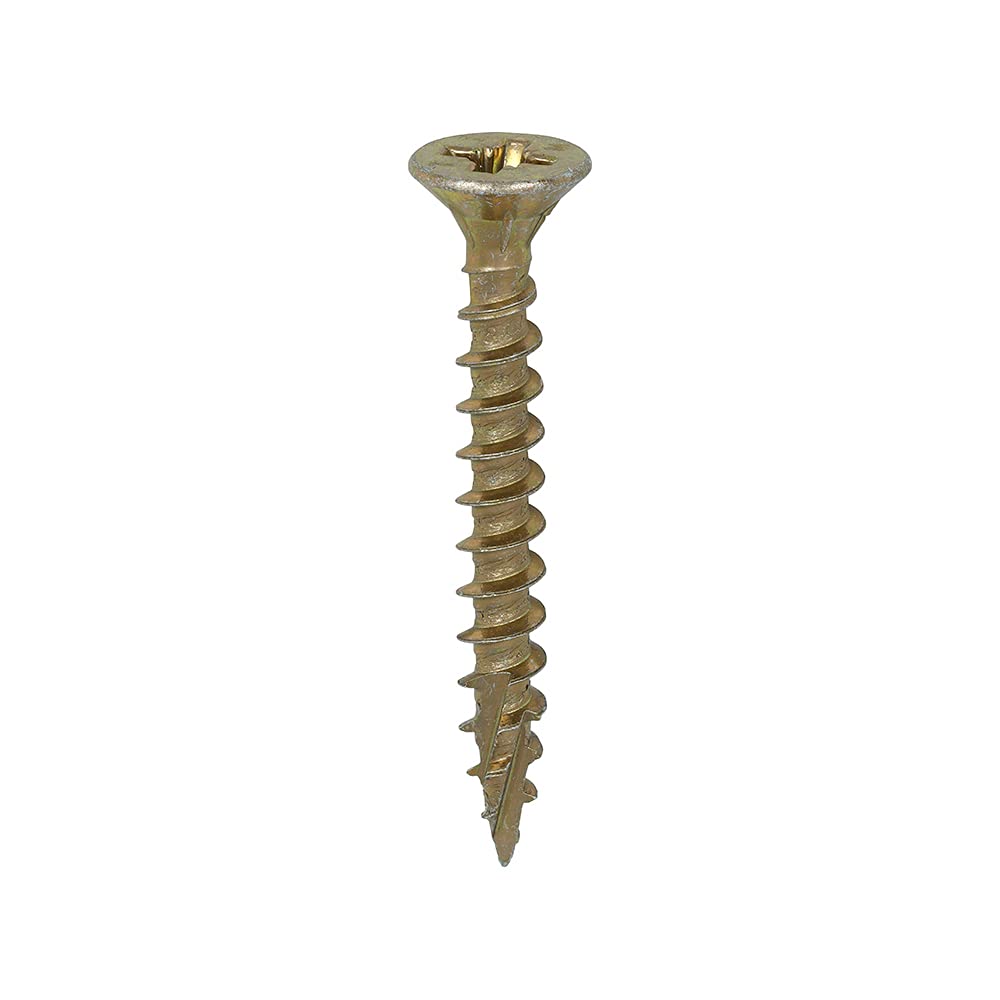 TIMCO C2 Strong-Fix Multi-Purpose Premium Countersunk Gold Woodscrews - 6.0 x 50 - Box of 200