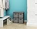 Homebi 4-Drawer Storage Chest Shelf Unit Storage Cabinet Multi-Bin Organizer with Removable Non-Woven Fabric Bins in Grey,25