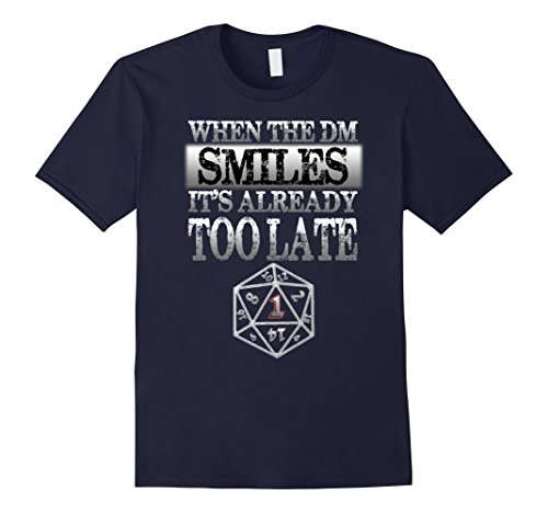 Men's PREMIUM When The DM Smiles It's Too Late T-shirt Medium Navy