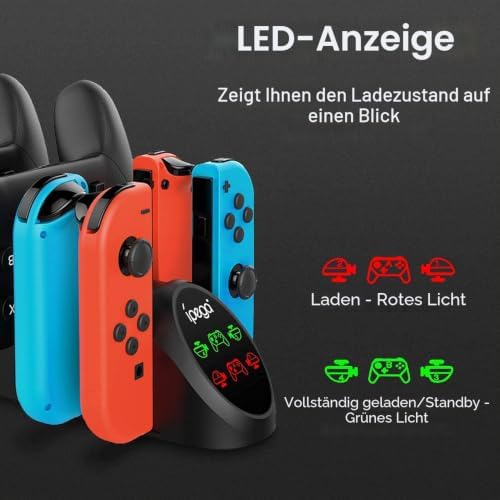 6-in-1 Ladestation für Nintendo Switch/OLED Pro Controller & Joycon