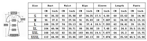 image for Annystore Short Set Outfit for Women - Casual Sport 2 Piece Short Slee