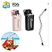 CHARMINER Collapsible Straw Reusable Stainless Steel, Folding Drinking Straws Food-Grade Portable Set Stainless Steel Case with Cleaning Brush Keychain Hole,for Household,Outdoor(2pc)