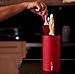 SimPrium - Red Universal Cylinder Knife Block - Light Weight & Compact Storage for up to 12 Kitchen Knives with Unique Slot Design to Protect Blades & Secure Safely, Easy to Clean