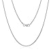 1.5mm Solid .925 Sterling Silver Square Box Chain Necklace, 30 inches