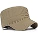 Rayna Fashion Men Women Outdoor Sport Quick Dry Cadet Army Cap Adjustable Waterproof Military Hat Flat Top Baseball Sun Cap Khaki Beige Tan