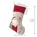 WEWILL Lovely Christmas Stockings Set of 3 Santa, Snowman, Reindeer, Xmas Character 3D Plush Linen Hanging Tag Knit Border, 17 Inch