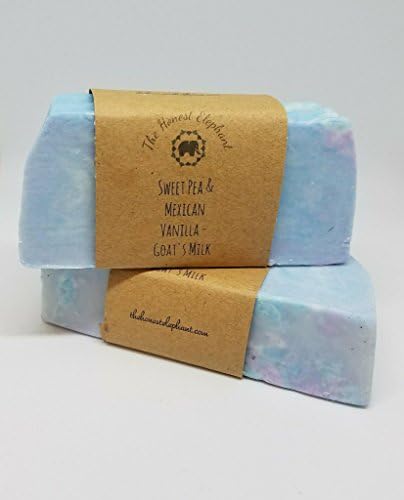 The Honest Elephant Handmade, Goat's Milk Lathering Soap Bar - Sweet Pea and Mexican Vanilla Blend | FREE SHIPPING!