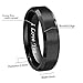 AIKEN Mens Rings Casual Basic Polished Tungsten Wedding Bands Rings Comfort Fit Tungsten Carbide Matte Rings for Men Women Black 8mm