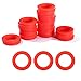 Litorange 50 PCS Leak Preventing Silicone (Better Than Rubber) Showerhead Gasket Washer, Red, for 1/2