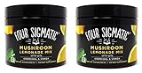 Four Sigmatic Mushroom Lemonade Mix - Charcoal Lemonade and Chaga Mushroom - 3.53 Ounce Jar (Pack of 2 - 40 Servings Total)