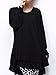 ZANZEA Women Long Sleeve Plaid Hem Dress Bow Tie Back Pullover Casual Loose Round Neck Jumper Tops Black 18