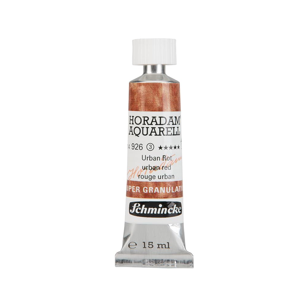 Schmincke - HORADAM® AQUARELL, Super Granulation, Urban Red, 14 926 006, 15 ml, very strongly granulating shades, finest, super granulating watercolors