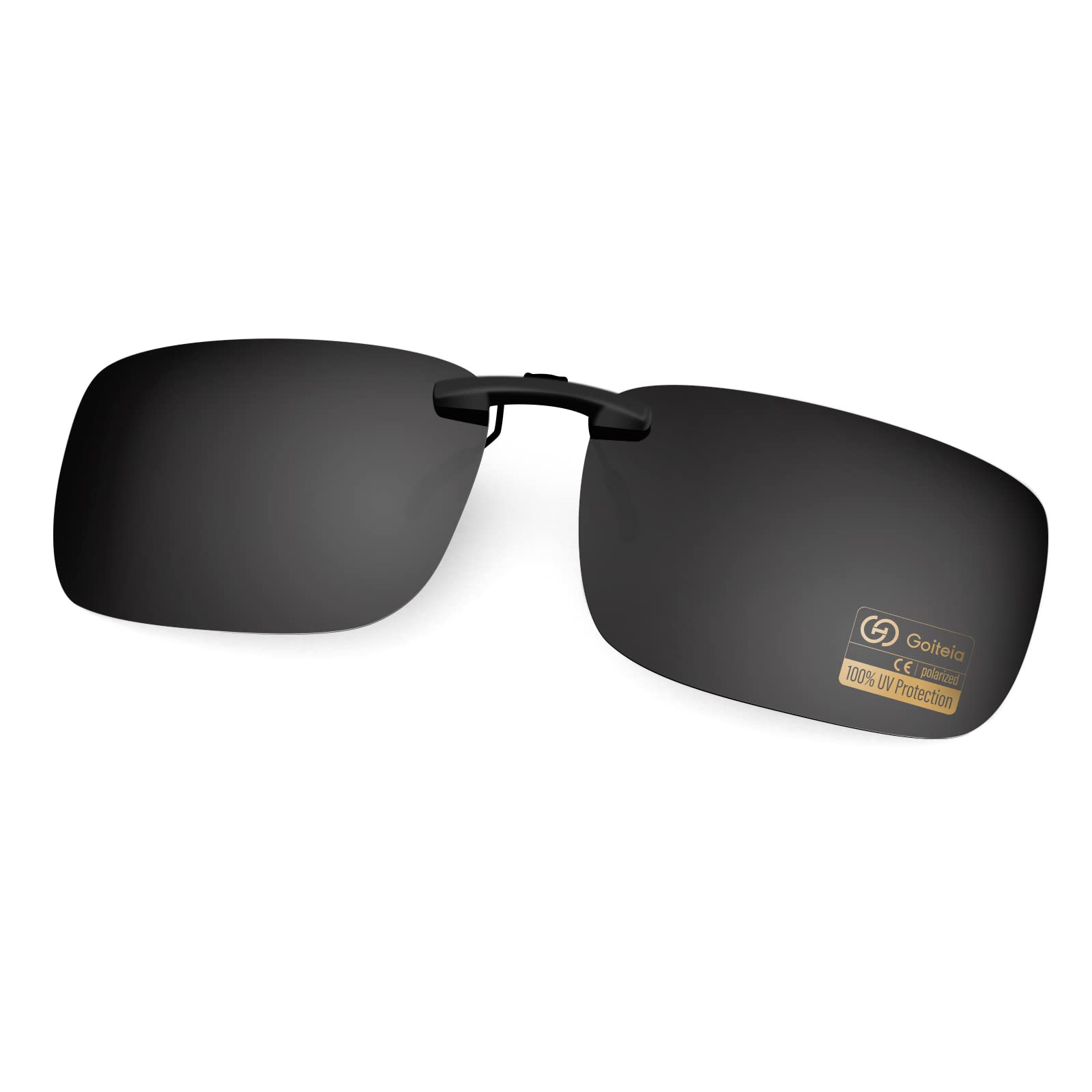 Goiteia Polarized Clip On Sunglasses Over Prescription Glasses Men Women,Compact Fit,Non-Flip Up