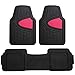 New Title: FH Group Car Floor Mats - Heavy-Duty Rubber Floor Mats for Cars, Universal Fit Full Set, Trimmable Automotive Floor Mats, Climaproof Floor Mats for Most Sedan, SUV, Truck Floor Mats Pink