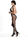 Amoretu Womens Fishnet Crotchless Bodystocking Floral Open Crotch Lingerie Mesh Sexy Bodysuits