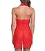 ADORNEVE Women Sexy Halter Backless Babydoll Lace Lingerie Set Mesh Sleepwear