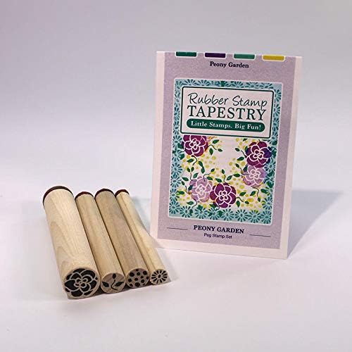 Peony Garden Flower Rubber Stamps by Rubber Stamp Tapestry - SFL34093