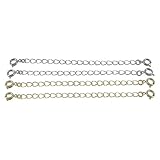 Set of 4 Necklace Bracelet Chain Extenders Gold Tone & Silver Tone - 3 inch Length
