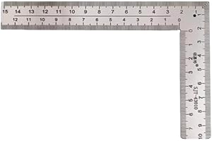 L Square Ruler Small Frame Drawing Tools Measuring Tool Metal Ruler Office Accessories Precision Mini Ruler(Large)