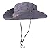 Vadventure Mens Outdoor Waterproof Fishing Hat Wide Brim UV Protection Summer Safari Boonie Hats Sun Cap for Hunting Hiking and Camping