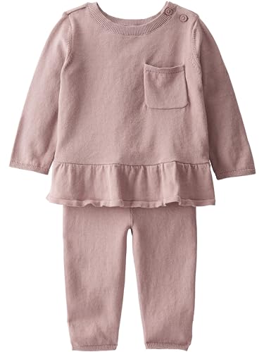 Photo 1 of little planet by carter's unisex-baby Sweater Knit 2-Piece Set made with Organic Cotton, Plum Taupe, 24M