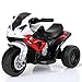 Costzon Kids Ride on Motorcycle, 6V Battery Powered 3 Wheels Motorcycle Toy for Children Boys & Girls, Electric Ride on Motorcycle w/Headlights &Music, Pedal (Red)