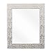 Rectangular Frame Wall Mirror Beveled, Perfect for Bedroom, Bathroom, Vanity, Living Room, Entryway, Hangs Horizontal & Vertical, 27x33, Brushed Nickel – Easy Mounting - by EcoHome