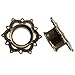 Antiqued Brass Tribal Lotus Flower Single Flare Flesh Tunnel Ear Plug Stretching Kit Gauge 8mm to 20mm