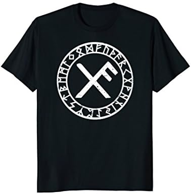 Viking Rune Symbol GIBU AUJA meaning GOOD LUCK t-shirt