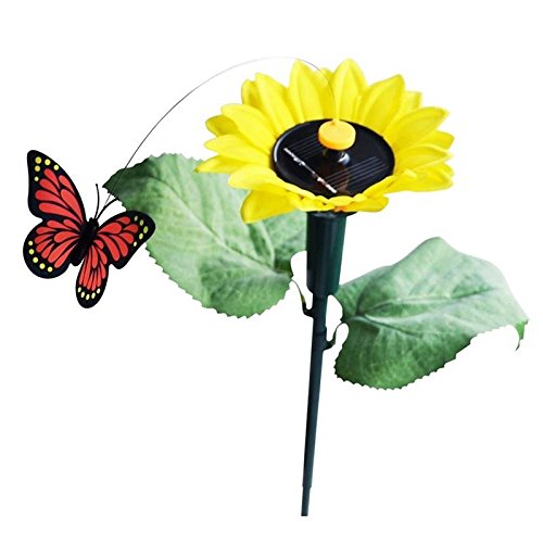VT BigHome Solar Toy Sunflower With Butterfly Dancing Solar Battery On Garden Plugs Garden Lawn Pot Bed Decoration Ornament Color Random - Thumbnail 6