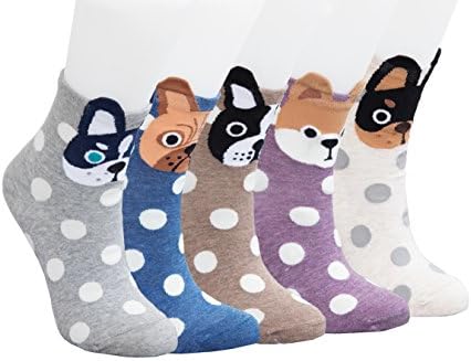 SockStory Happy Socks for Girls 5 Cute Rich Cotton One Size Dog socks in 1 Gift Box